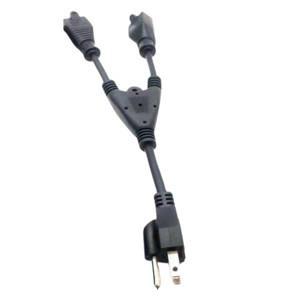 Cable de Derivación VCA / 1 Entrada Macho a 2 Salidas Hembra / 120 VCA / 18 AWG 3 Conductores / NEMA 5-15P / SJT 400 mm | SIERRA STORE