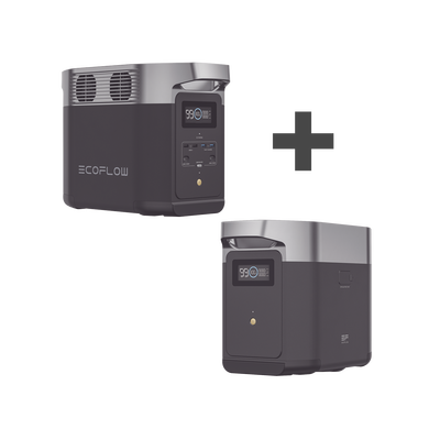 Kit de Estación de Energía Portátil 1024Wh + Batería Externa 1024Wh (2048Wh Totales) - ECOFLOW