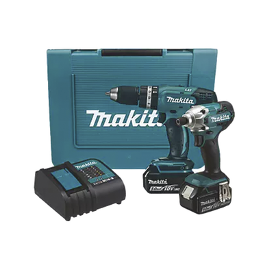 KIT(DHP453 ROTOM.+ DTD156 ATORN.IMP.) LI-ION 2 BAT 1.5 AH Y CARG C/LUZ 18V - MAKITA