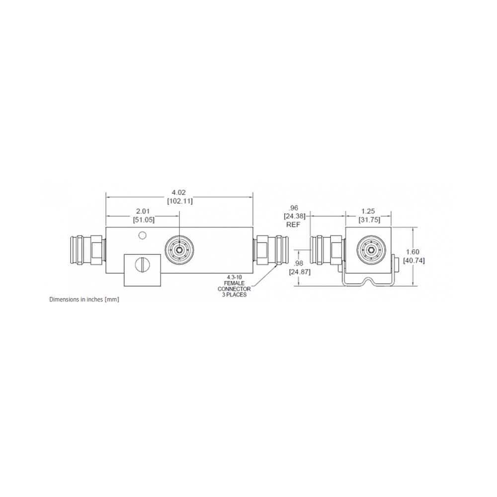 Separador RF / Tap 30dB / 350-5930MHz / 500W / PIM -161dBc / 4.3-10 / IP67 / 1.2:1 VSWR | SIERRA STORE