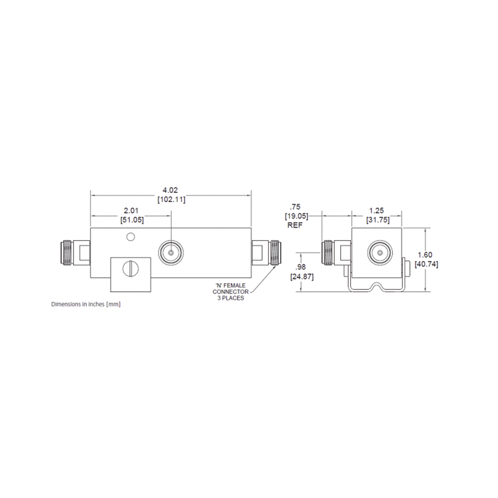 Separador RF / 8 dB / 350-5930 MHz / 500 W / PIM -161 dBc / IP67 / Conectores 4.3-10 | SIERRA STORE