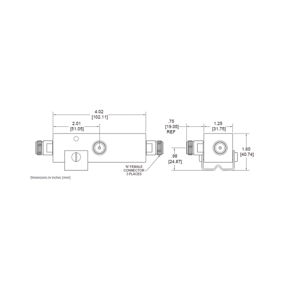 Separador RF / 10dB Tap / 350-5930MHz / 500W / -161dBc PIM / 4.3-10 / IP67 | SIERRA STORE