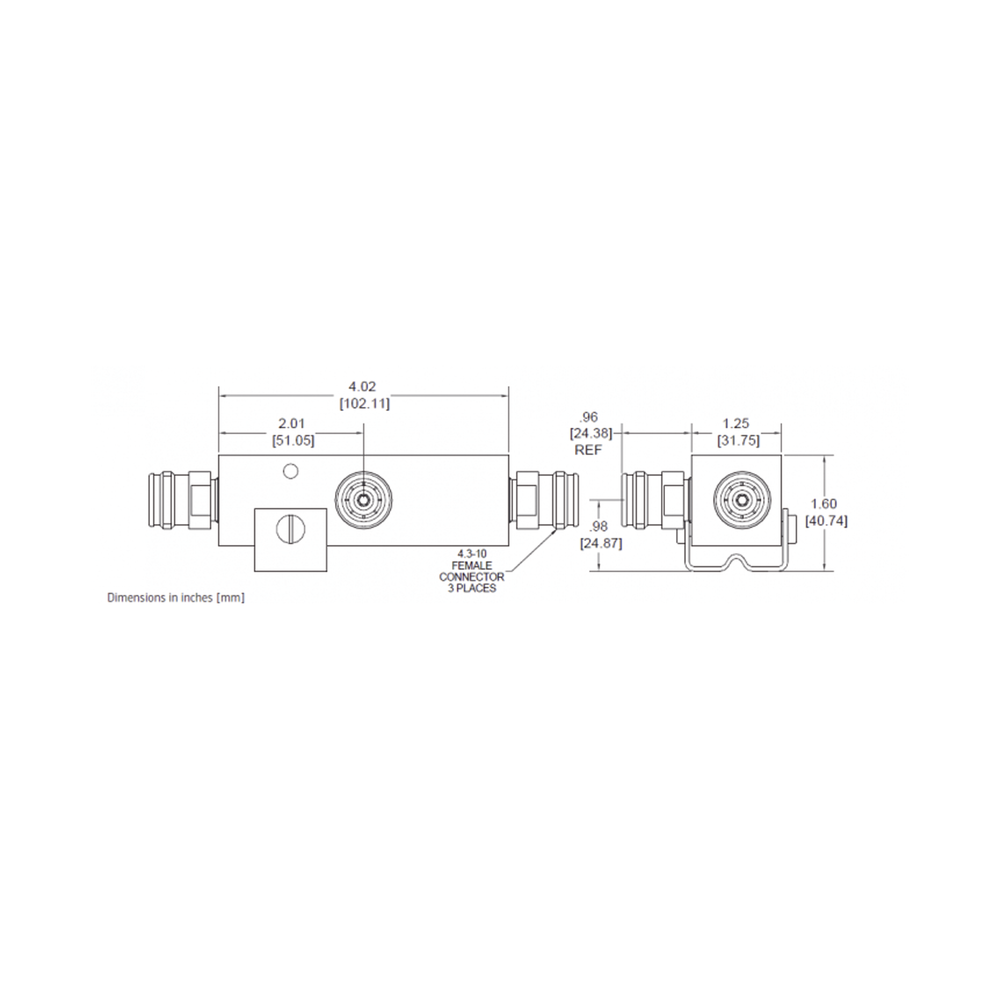 Separador de señal / 10dB Tap / 350-5930MHz / 500W promedio / 3kW pico / IP67 / -161dBc PIM / Conectores N hembra | SIERRA STORE