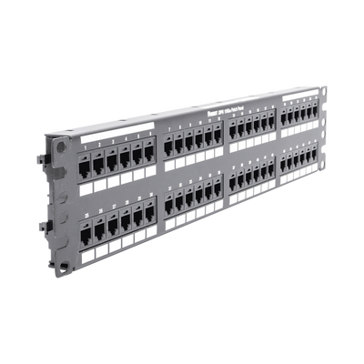 Panel de Parcheo de Impacto (110), Plano, Categoría 6A, de 48 Puertos, 2UR PANDUIT - Vista 3