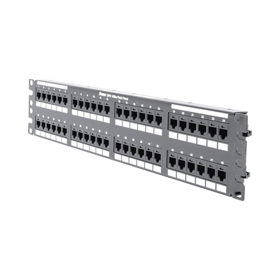 Panel de Parcheo de Impacto (110), Plano, Categoría 6A, de 48 Puertos, 2UR PANDUIT - Vista 2