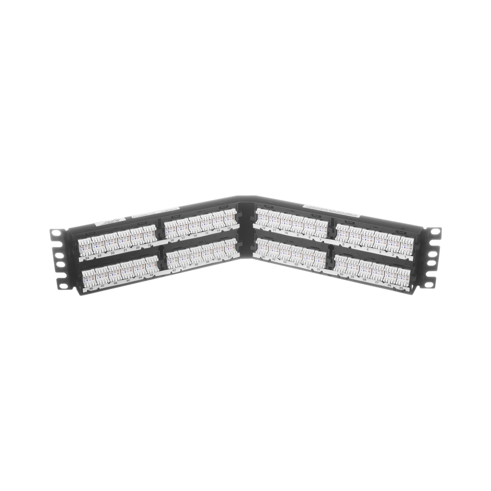 PANDUIT DPA486X88TGY - Panel de Parcheo de Impacto / Cat 6A / 48 Puertos / 2UR / Angulado / 500 MHz / 100 m (328 ft) | SIERRA STORE