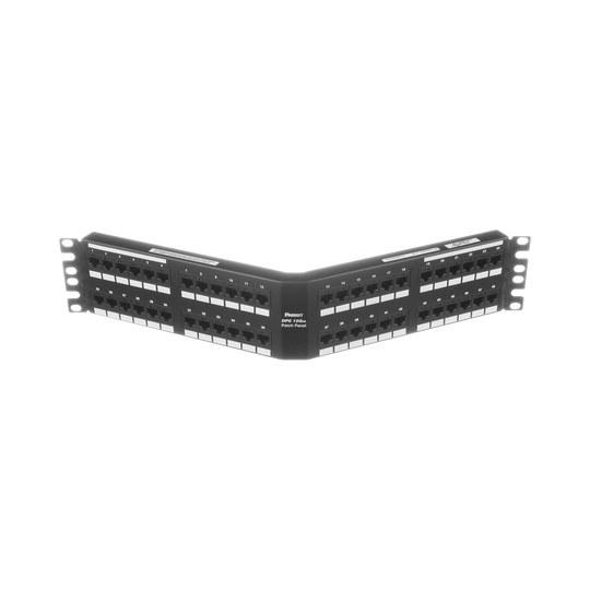 PANDUIT DPA486X88TGY - Panel de Parcheo de Impacto / Cat 6A / 48 Puertos / 2UR / Angulado / 500 MHz / 100 m (328 ft) | SIERRA STORE