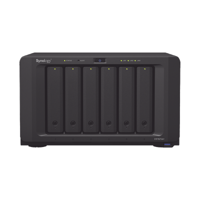 Servidor NAS Enterprise de escritorio de 6 bahias / Expandible a 16 bahías / Hasta 288TB / Hasta 32GB de RAM SYNOLOGY - Vi...