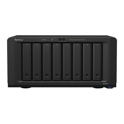 Servidor NAS de escritorio con 8 bahías / Expansible a 18 bahías / Hasta 252 TB / 4GB de RAM SYNOLOGY - Vista 2
