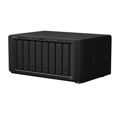 Servidor NAS de escritorio con 8 bahías / Expansible a 18 bahías / Hasta 252 TB / 4GB de RAM - SYNOLOGY