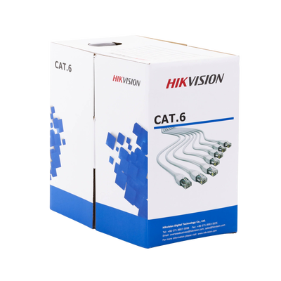 Bobina de Cable de 305 Metros (1000 Pies) Cat 6 / 100% Cobre / Color Blanco / Uso en Interior / PVC HIKVISION - Vista 2