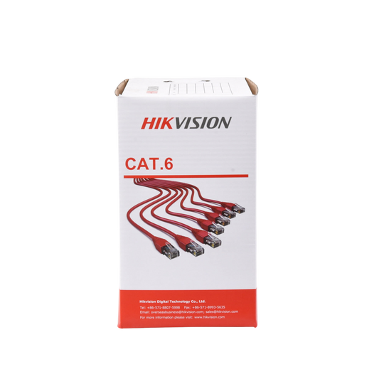 HIKVISION DS-1LN6U-G - Bobina de cable UTP / Cat6 / 23 AWG / 1000 pies (305 m) / PVC CM / Interior / 100% Cobre / 250 MHz | SIERRA STORE