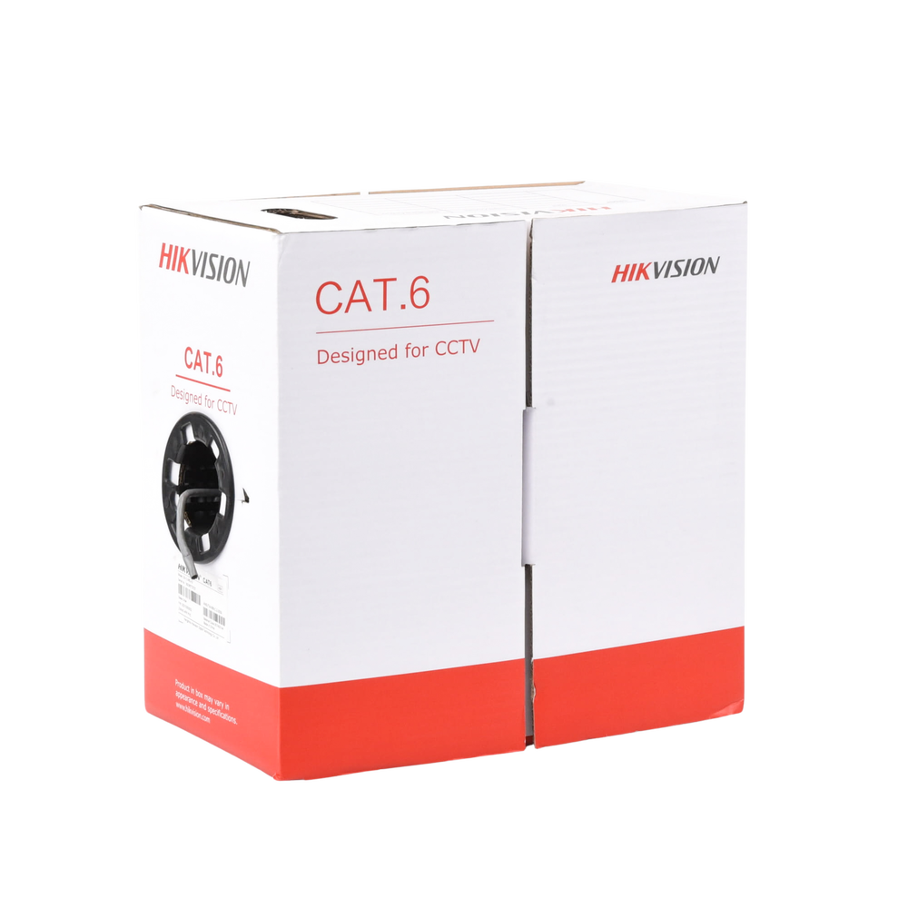 HIKVISION DS-1LN6U-G - Bobina de cable UTP / Cat6 / 23 AWG / 1000 pies (305 m) / PVC CM / Interior / 100% Cobre / 250 MHz | SIERRA STORE