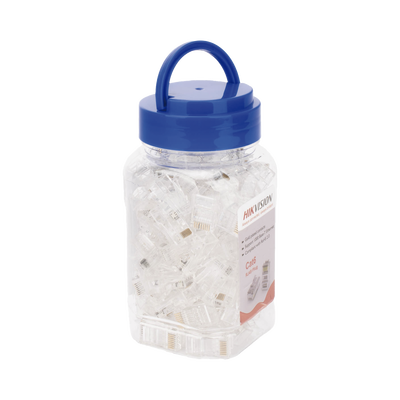 Bote con 100 Piezas de Plug Modular RJ45 / Cat 6 / Chapado en Oro a 30 Micras / Sin Blindaje / Fácil Instalación / Uso Int...