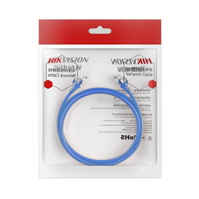 Cable de Parcheo (Patch Cord) / UTP / Cat. 6 (24 AWG) / 2 Metros (6.56 Pies) / Color Azul / Ideal para PoE+ / Interior - H...