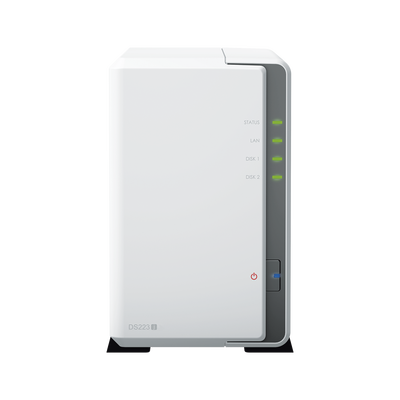 NAS DiskStation DS223j | 2 Bahías | CPU Realtek RTD1619B 1.7 GHz | 1 GB DDR4 | Puerto 1GbE RJ-45 | USB 3.2 Gen 1 | Compati...