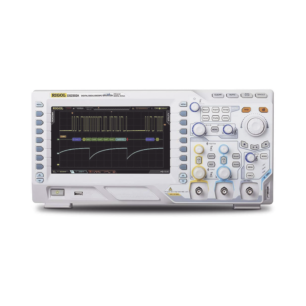 Osciloscopio Digital / 2 Canales / 300 MHz / 2 GS/s / 8" TFT / 14 Mpts / 1 ns/div | SIERRA STORE