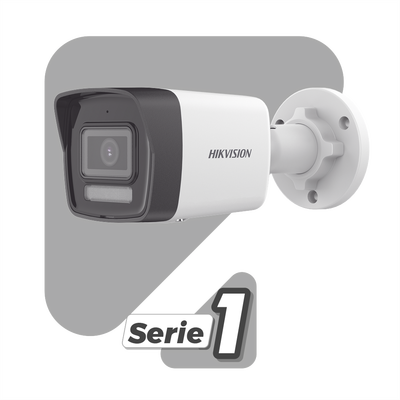 Bala IP 6 Megapixel / Lente 2.8 mm / Dual Light (30 mts IR + 30 mts Luz Blanca) / Micrófono Integrado / ACUSENSE Lite / Exterior IP67 / H.265 / PoE - Vista 2