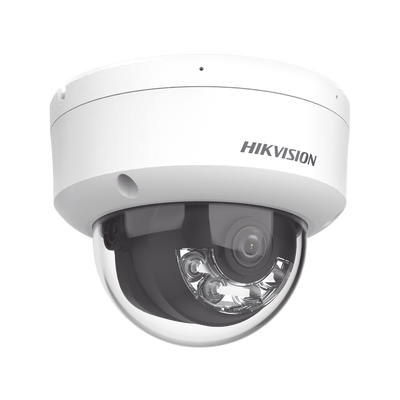 [Dual Light] Domo IP 2 Megapixel / Lente 2.8 mm / 30 mts IR + 30 mts Luz Blanca / Micrófono Integrado / Antivandálico IK08...