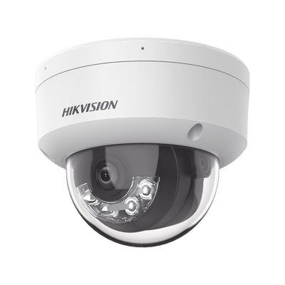 [Dual Light] Domo IP 2 Megapixel / Lente 2.8 mm / 30 mts IR + 30 mts Luz Blanca / Micrófono Integrado / Antivandálico IK08...