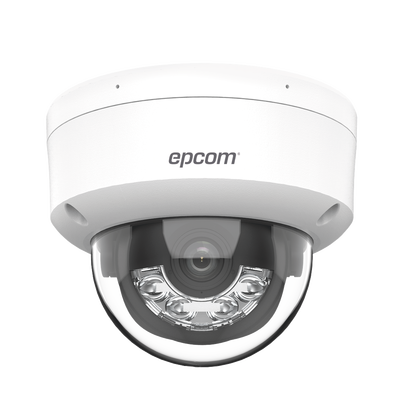 Domo IP 4 Megapixel / Lente 2.8 mm / Dual Light (30 mts IR + 30 mts Luz Blanca) / Micrófono Integrado / Antivandálico IK08...