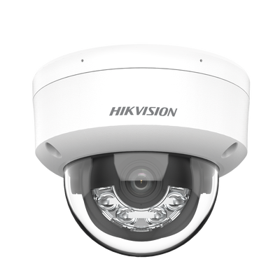 Domo IP 4 Megapixel / Lente 2.8 mm / Dual Light (30 mts IR + 30 mts Luz Blanca) / Micrófono Integrado / Antivandálico IK08 / 