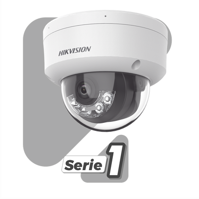 Domo IP 4 Megapixel / Lente 2.8 mm / Dual Light (30 mts IR + 30 mts Luz Blanca) / Micrófono Integrado / Antivandálico IK08...