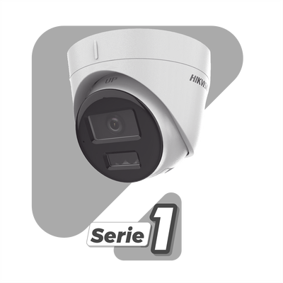 [Dual Light] Turret IP 2 Megapixel / Lente 2.8 mm / 30 mts IR + 30 mts Luz Blanca / Micrófono Integrado / ACUSENSE Lite / ...