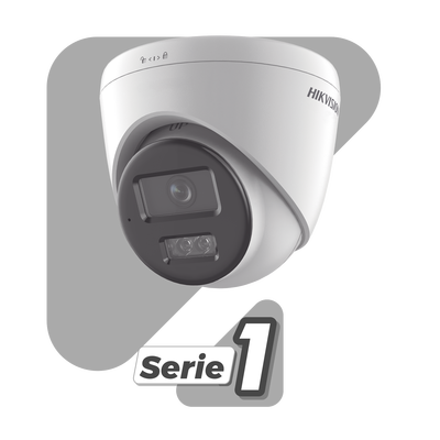 [Dual Light] Turret IP 8 Megapixel (4K) / Lente 2.8 mm / 30 mts IR + 30 mts Luz Blanca / Micrófono Integrado / ACUSENSE Li...