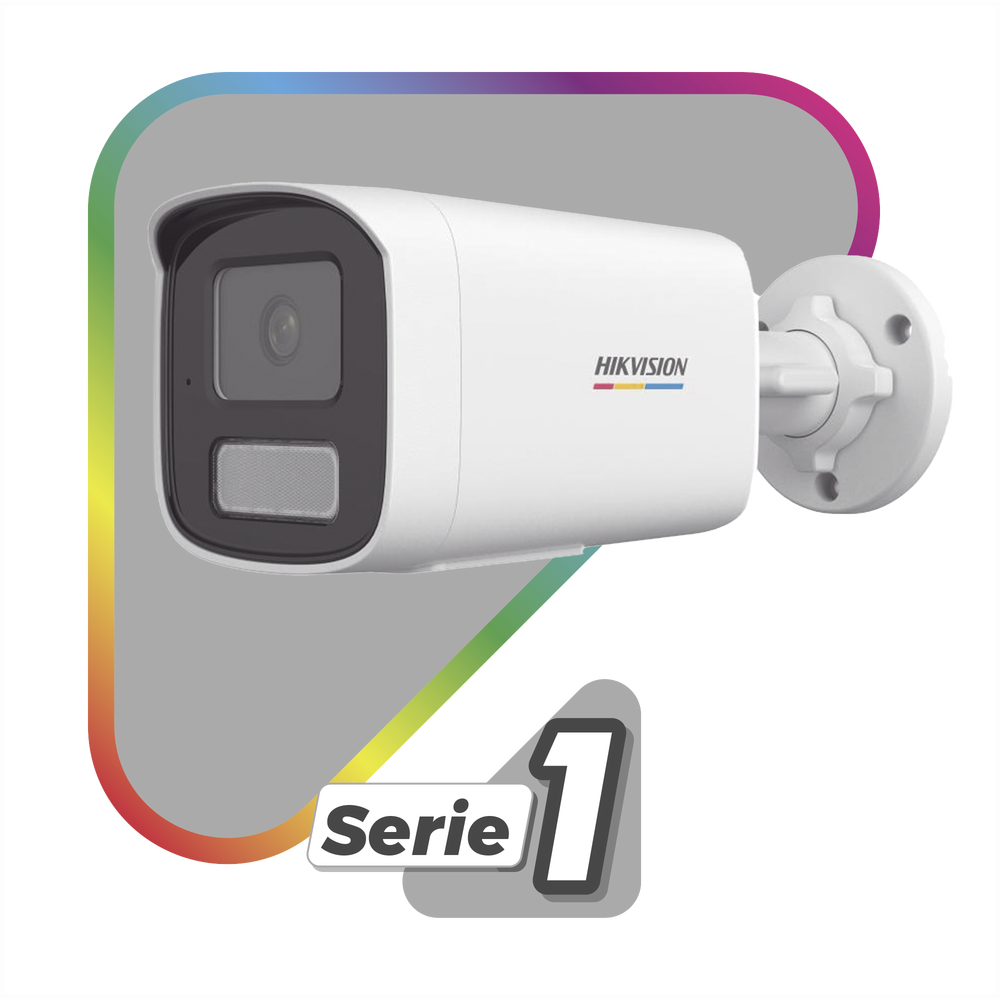 HIKVISION DS-2CD1T67G2H-LIUF - [Dual Light + ColorVu] Bala IP 6 Megapixel / Lente 4 mm / 50 mts IR + 50 mts Luz Blanca / Micrófono | SIERRA STORE