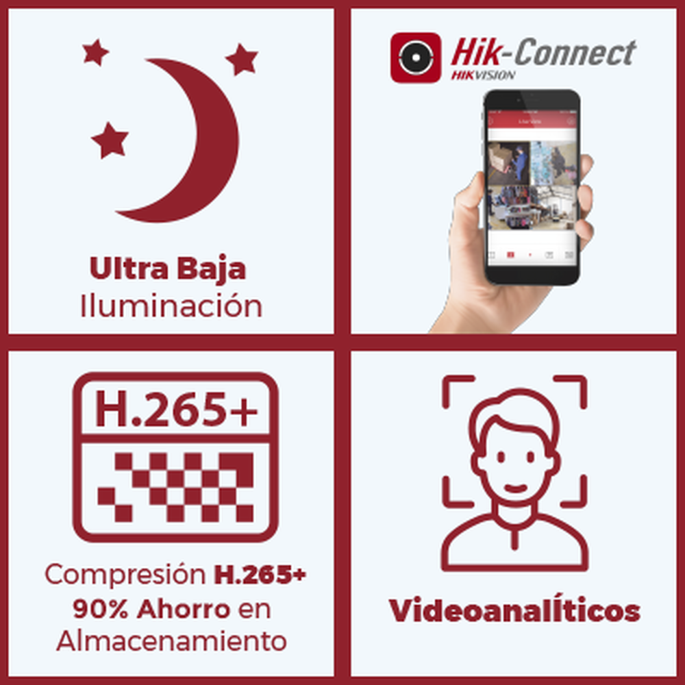 HIKVISION DS-2CD2063G0-I - Bala IP 6 Megapixeles / Serie PRO / 30 mts IR EXIR / Exterior IP67 / Lente 2.8 mm / WDR 120 dB / PoE / | SIERRA STORE
