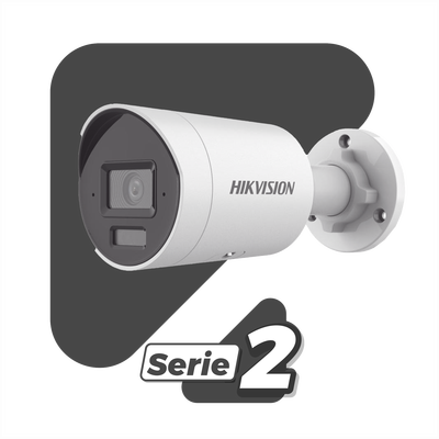[Dual Light + 2 Micrófonos Integrados] Bala IP 6 Megapixel / Lente 2.8 mm / 40 mts Luz Blanca + 40 mts IR / ACUSENSE / Ext...