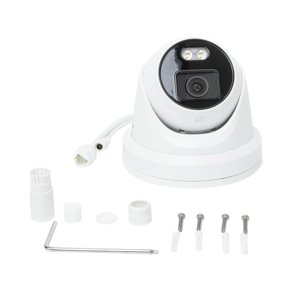 HIKVISION DS-2CD2347G2-LU - Cámara Turret IP / 4 Megapixel / Color 24/7 / Luz Blanca 30 m (98.4 ft) / WDR 130 dB / IP67 / Audio | SIERRA STORE