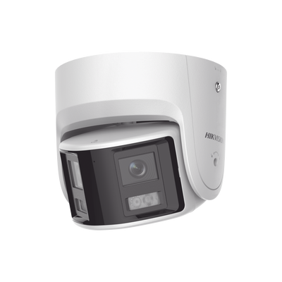 [FlexVu] [PROTECCIÓN ACTIVA] Turret IP Panorámica 4 Megapíxel / 2 Lentes 2.8 mm (180°) / Imagen a Color 24/7 (ColorVu) / P...