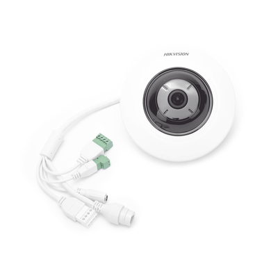 Mini Fisheye IP 5 Megapixel / Panorámica 180° - 360° / Microfono Integrado / 8 mts IR / Uso en Interior / PoE / Múltiples ...