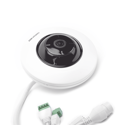 Mini Fisheye IP 5 Megapixel / Panorámica 180° - 360° / Microfono Integrado / 8 mts IR / Uso en Interior / PoE / Múltiples ...