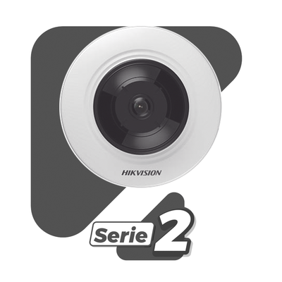 Mini Fisheye IP 5 Megapixel / Panorámica 180° - 360° / Microfono Integrado / 8 mts IR / Uso en Interior / PoE / Múltiples Vis