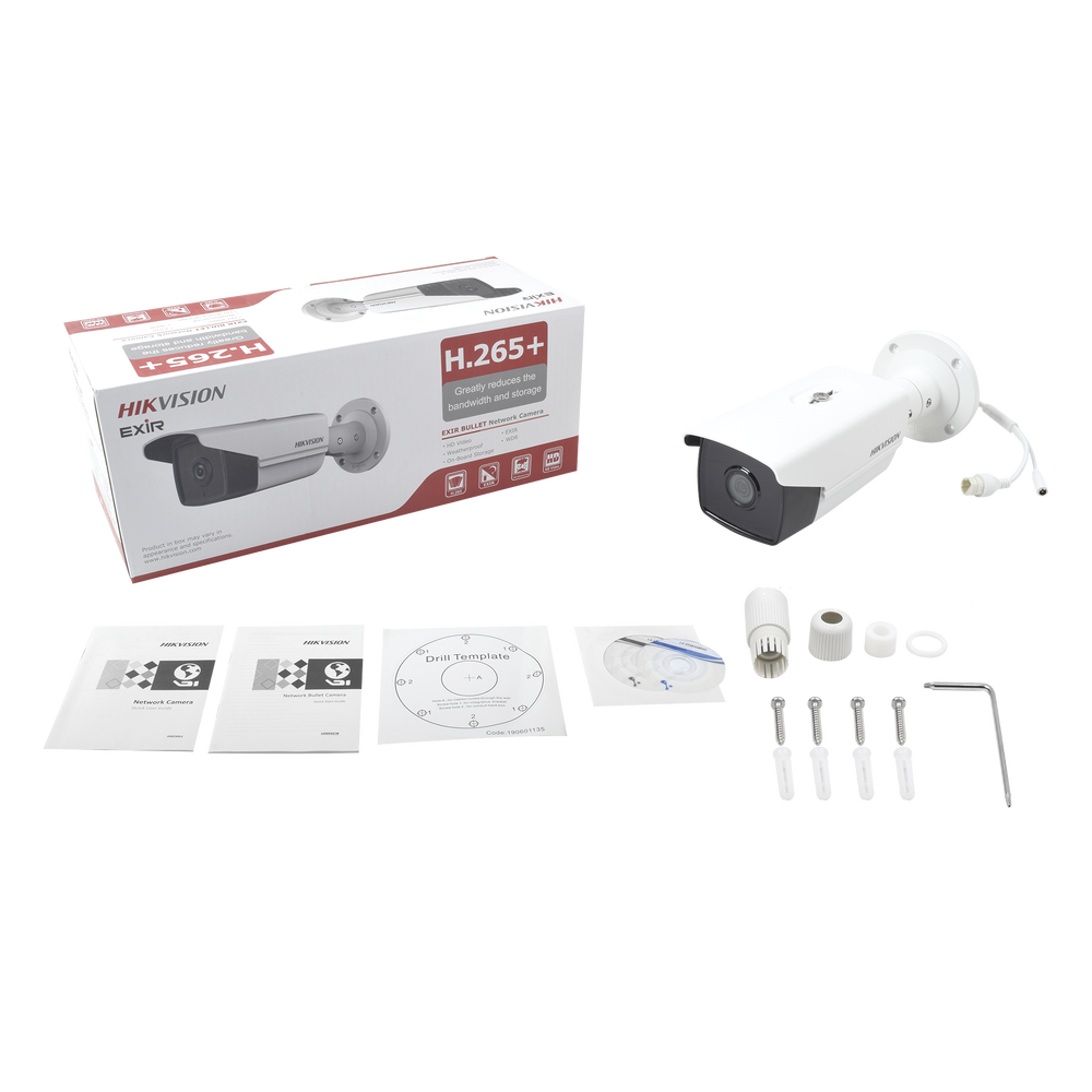 HIKVISION DS-2CD2T23G0-I5 - Bala IP 2 Megapixel / Serie PRO / 50 mts IR EXIR / Uso en Exterior IP67 / WDR / PoE / Lente 4 mm / MicroSD | SIERRA STORE