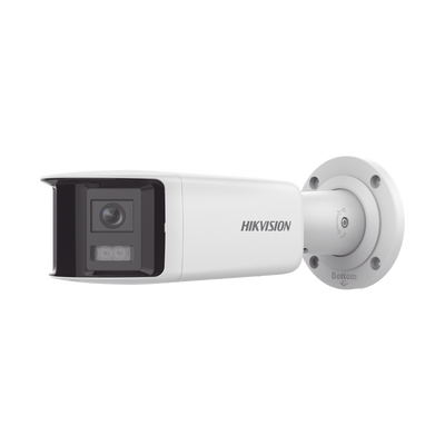 [FlexVu] [PROTECCIÓN ACTIVA] Bala IP Panorámica 4 Megapixel / 2 Lentes 2.8 mm (180°) / Imagen a Color 24/7 (ColorVu) / PoE...