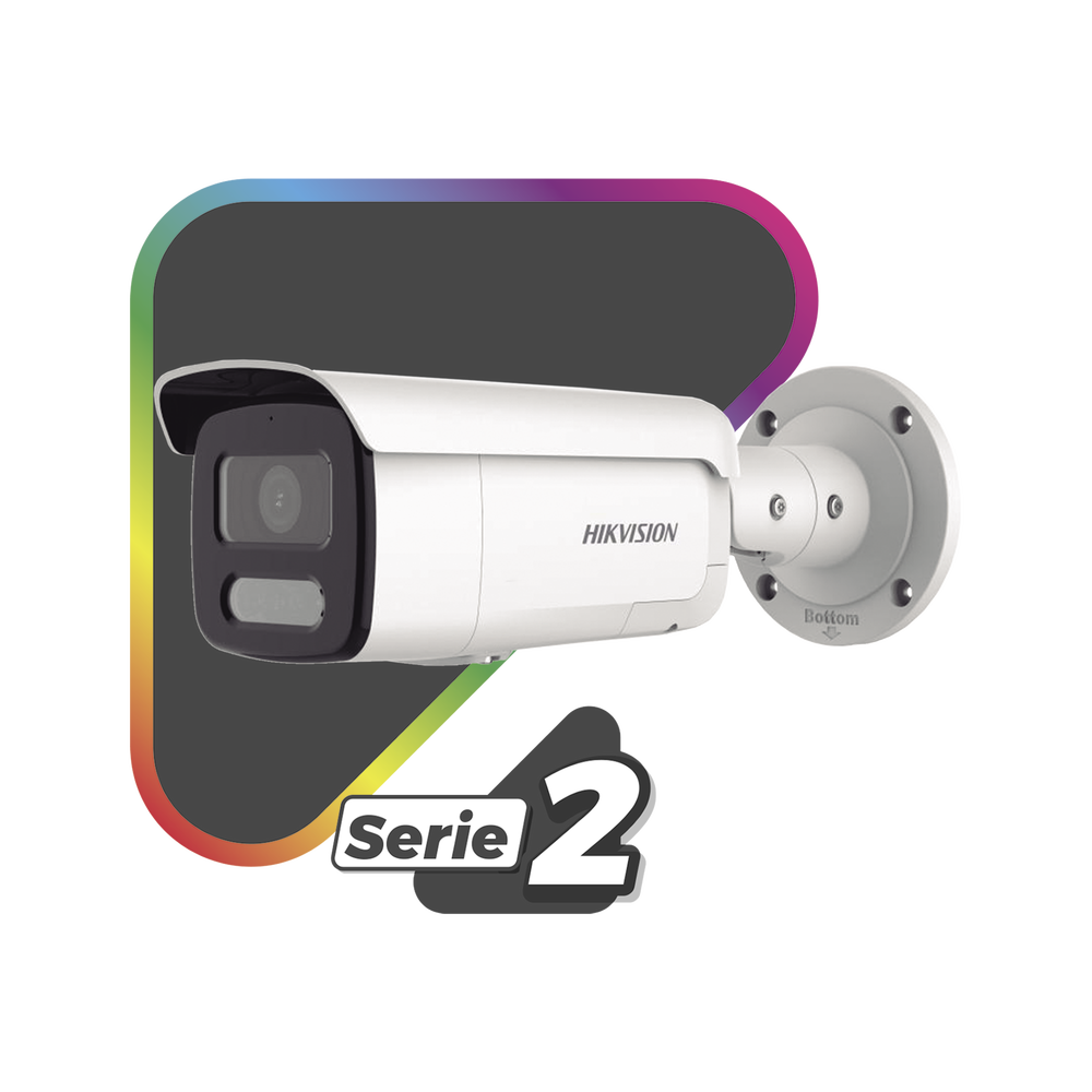 HIKVISION DS-2CD2T87G2H-LISU/SL - Cámara Bala IP / 8 Megapixel / Dual Light 60 m (196.9 ft) / ColorVu / WDR 130 dB / Audio | SIERRA STORE