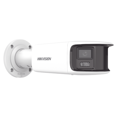 [FlexVu] [PROTECCIÓN ACTIVA] Bala IP Panorámica 8 Megapixel (4K) / 2 Lentes 4 mm (180°) / Imagen a Color 24/7 (ColorVu) / ...