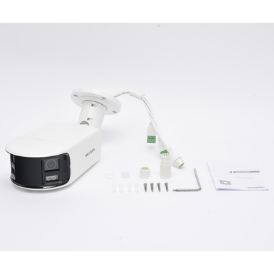 [FlexVu] [PROTECCIÓN ACTIVA] Bala IP Panorámica 8 Megapixel (4K) / 2 Lentes 4 mm (180°) / Imagen a Color 24/7 (ColorVu) / ...