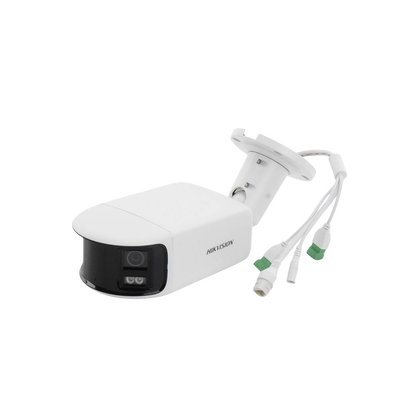 [FlexVu] [PROTECCIÓN ACTIVA] Bala IP Panorámica 8 Megapixel (4K) / 2 Lentes 4 mm (180°) / Imagen a Color 24/7 (ColorVu) / ...
