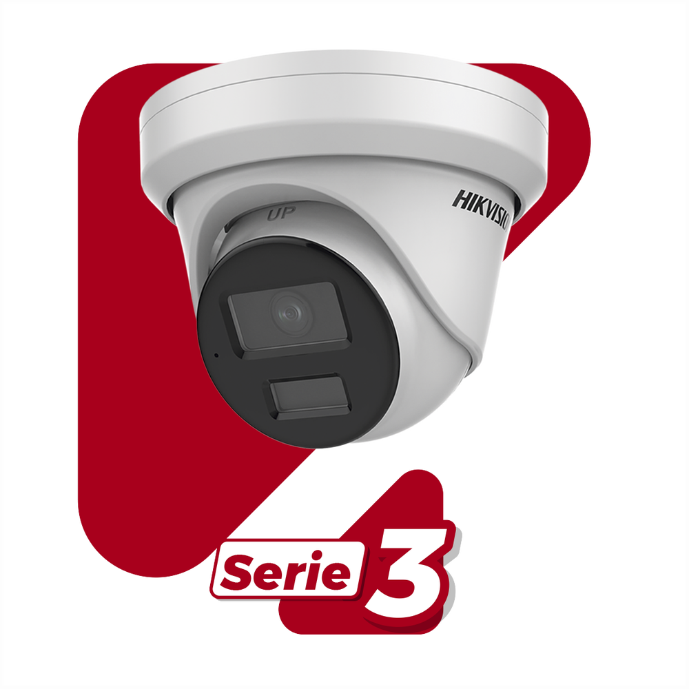 HIKVISION DS-2CD3346G2H-LISU - Cámara Turret IP / 4 Megapixel / Dual Light 40 m (131.2 ft) / DarkFighter S / WDR 130 dB / IP67 / Audio | SIERRA STORE
