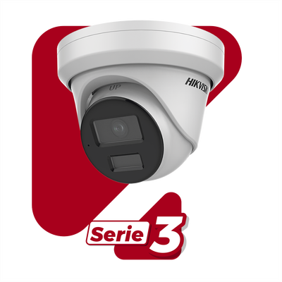 Turret IP 4 Megapixel / Lente 2.8 mm / 40 mts IR / Exterior IP67 / DARKFIGHTER / Audio y Alarma I/O / PoE / ONVIF / Micro ...