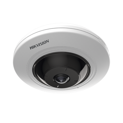 Mini Fisheye IP 5 Megapixel / Panorámica 180° - 360° / 8 mts IR / Interior / PoE / HEOP / ACUSENSE / Detección Facial / Mi...