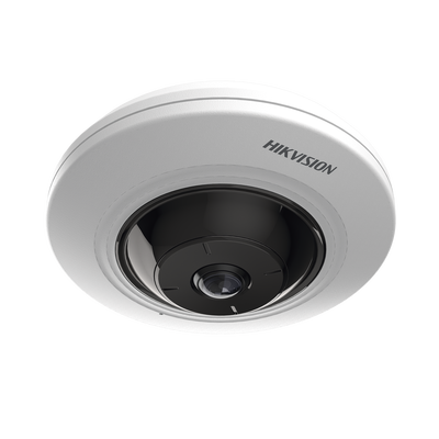 Mini Fisheye IP 5 Megapixel / Panorámica 180° - 360° / 8 mts IR / Interior / PoE / HEOP / ACUSENSE / Detección Facial / Mi...