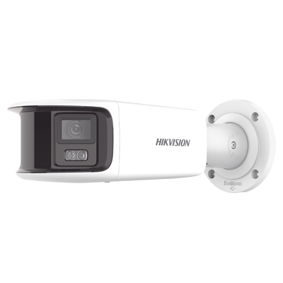[ PROTECCIÓN ACTIVA ] Bala IP Panorámica 8 Megapixel / 180° / Lente 4 mm / Imagen a Color 24/7 / PoE / WDR 130° / IP67 / A...