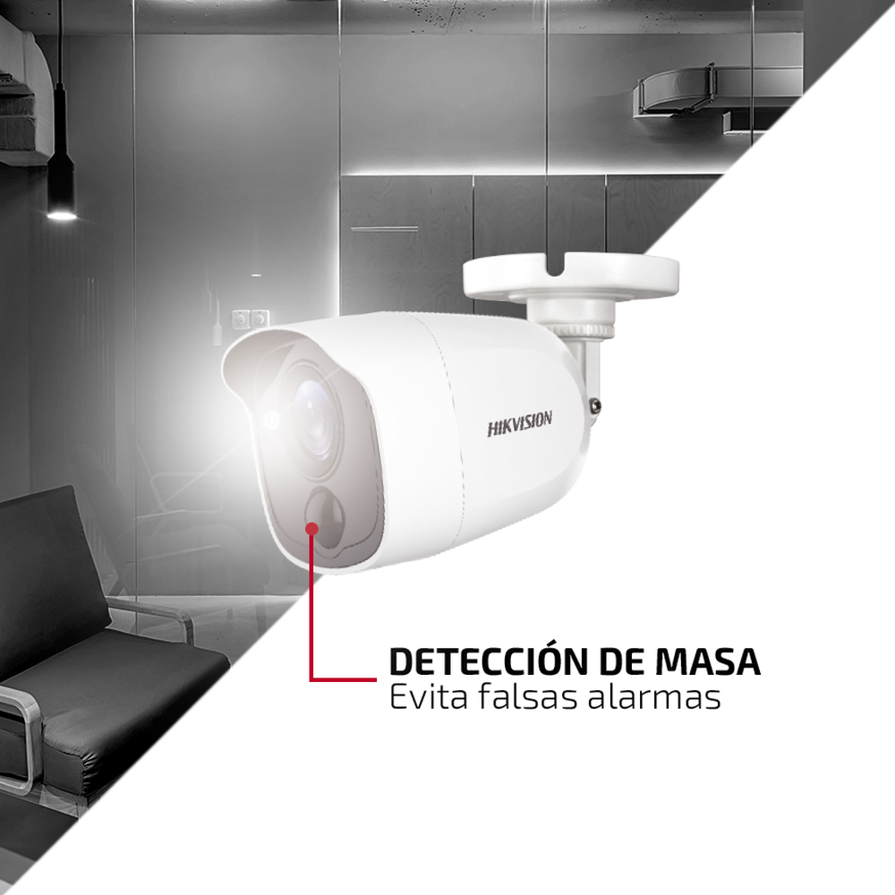 HIKVISION DS-2CE11D0T-PIRLO - Bala FLASH TURBOHD 2 Megapixel (1080p) (LED Blancos Intermitentes) / PIR (Evita Falsas Alarmas) / 2 | SIERRA STORE