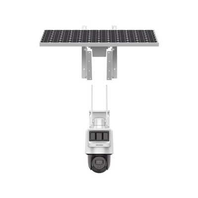 Kit Solar IP All in One / Doble Detección (Radar + PIR) / PT IP 4 Megapixel / Lente 2.8 mm / Panel Solar / Batería de Respald